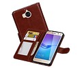 Huawei Y5 / Y6 2017 Portemonnee booktype wallet case Bruin