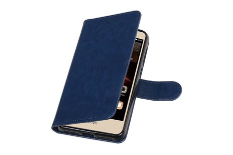 Huawei Y5 II Portemonnee hoesje booktype wallet Donkerblauw