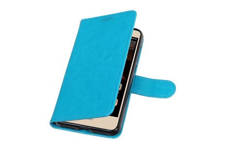 BAOHU Hoesje Geschikt voor Huawei Y5 II - Portemonnee hoesje booktype wallet Turquoise