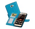 BAOHU Hoesje Geschikt voor Huawei Y5 II - Portemonnee hoesje booktype wallet Turquoise