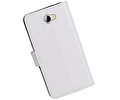 BAOHU Hoesje Geschikt voor Huawei Y5 II - Portemonnee hoesje booktype wallet case Wit