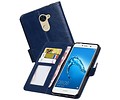 BAOHU Hoesje Geschikt voor Huawei Y7 / Y7 Prime - Portemonnee booktype wallet Donkerblauw