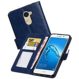 Huawei Y7 / Y7 Prime Portemonnee booktype wallet Donkerblauw