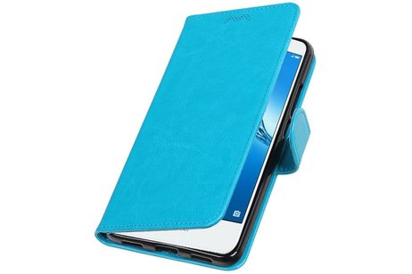 BAOHU Hoesje Geschikt voor Huawei Y7 / Y7 Prime - Portemonnee booktype wallet Turquiose