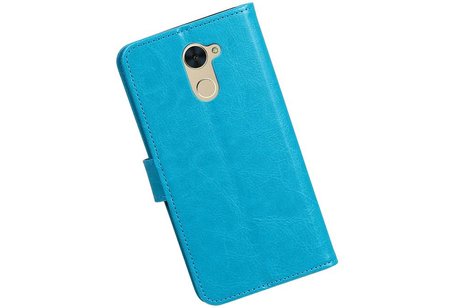 BAOHU Hoesje Geschikt voor Huawei Y7 / Y7 Prime - Portemonnee booktype wallet Turquiose