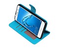 BAOHU Hoesje Geschikt voor Huawei Y7 / Y7 Prime - Portemonnee booktype wallet Turquiose
