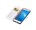 BAOHU Hoesje Geschikt voor Huawei Y7 / Y7 Prime - Portemonnee booktype wallet case Wit