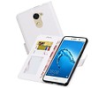 BAOHU Hoesje Geschikt voor Huawei Y7 / Y7 Prime - Portemonnee booktype wallet case Wit