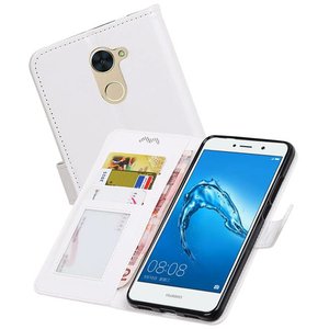 BAOHU Hoesje Geschikt voor Huawei Y7 / Y7 Prime - Portemonnee booktype wallet case Wit