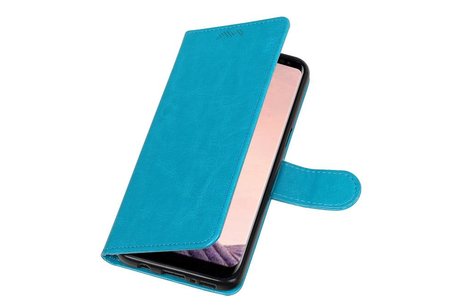 BAOHU Hoesje Geschikt voor Samsung Galaxy S8 Plus - Portemonnee hoes booktype wallet Turquoise