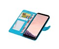 BAOHU Hoesje Geschikt voor Samsung Galaxy S8 Plus - Portemonnee hoes booktype wallet Turquoise