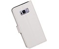 BAOHU Hoesje Geschikt voor Samsung Galaxy S8 Plus - Portemonnee hoesje booktype wallet case Wit