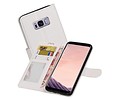 BAOHU Hoesje Geschikt voor Samsung Galaxy S8 Plus - Portemonnee hoesje booktype wallet case Wit