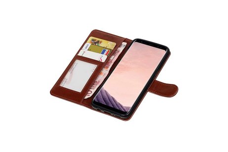 Galaxy S8 Plus Portemonnee hoesje booktype wallet case Bruin