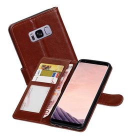 Samsung Galaxy S8 Plus Portemonnee hoesje booktype wallet case Bruin