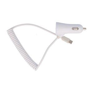 BAOHU Autolader met 2 USB 3.1A voor TYPE C Telefoon Wit