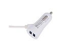 Autolader met 2 USB 3.1A voor TYPE C Telefoon Wit