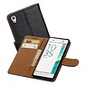BAOHU Washed Leer Bookstyle Hoes voor Sony Xperia XA Zwart