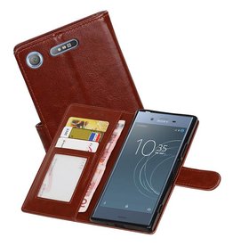 BAOHU Xperia XZ1 Portemonnee hoesje booktype Wallet case Bruin
