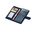 BAOHU Hoesje Geschikt voor Xperia XZ1 - Portemonnee hoesje booktype Wallet case Donker Blauw
