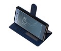 BAOHU Hoesje Geschikt voor Xperia XZ1 - Portemonnee hoesje booktype Wallet case Donker Blauw