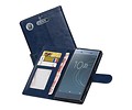 BAOHU Hoesje Geschikt voor Xperia XZ1 - Portemonnee hoesje booktype Wallet case Donker Blauw