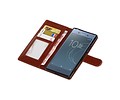 BAOHU Hoesje Geschikt voor Xperia XZ1 - Portemonnee hoesje booktype Wallet case Bruin