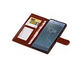 Xperia XZ1 Portemonnee hoesje booktype Wallet case Bruin