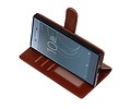BAOHU Hoesje Geschikt voor Xperia XZ1 - Portemonnee hoesje booktype Wallet case Bruin