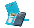 BAOHU Hoesje Geschikt voor Xperia XZ1 - Portemonnee hoesje booktype Wallet case Turquoise