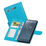 Xperia XZ1 Portemonnee hoesje booktype Wallet case Turquoise