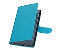 BAOHU Hoesje Geschikt voor Xperia XZ1 - Portemonnee hoesje booktype Wallet case Turquoise