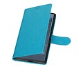 Xperia XZ1 Portemonnee hoesje booktype Wallet case Turquoise