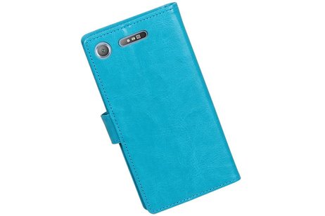 BAOHU Hoesje Geschikt voor Xperia XZ1 - Portemonnee hoesje booktype Wallet case Turquoise