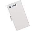 BAOHU Hoesje Geschikt voor Xperia XZ1 - Portemonnee hoesje booktype Wallet case Wit