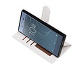 BAOHU Hoesje Geschikt voor Xperia XZ1 - Portemonnee hoesje booktype Wallet case Wit