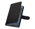 Xperia XZ1 Portemonnee hoesje booktype Wallet case Zwart