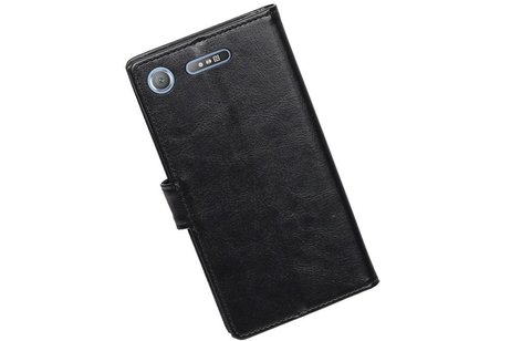 BAOHU Hoesje Geschikt voor Xperia XZ1 - Portemonnee hoesje booktype Wallet case Zwart