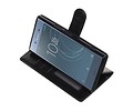 BAOHU Hoesje Geschikt voor Xperia XZ1 - Portemonnee hoesje booktype Wallet case Zwart
