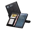 BAOHU Hoesje Geschikt voor Xperia XZ1 - Portemonnee hoesje booktype Wallet case Zwart