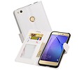 BAOHU Hoesje Geschikt voor Huawei P8 Lite 2017 - Portemonnee hoesje booktype Wit