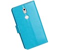 BAOHU Hoesje Geschikt voor Nokia 7 - Portemonnee hoesje booktype wallet case Turquoise