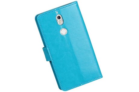 BAOHU Hoesje Geschikt voor Nokia 7 - Portemonnee hoesje booktype wallet case Turquoise