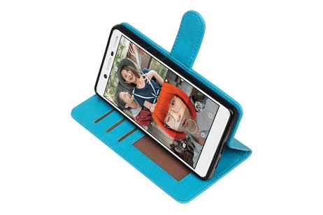 BAOHU Hoesje Geschikt voor Nokia 7 - Portemonnee hoesje booktype wallet case Turquoise