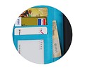 BAOHU Hoesje Geschikt voor Nokia 7 - Portemonnee hoesje booktype wallet case Turquoise