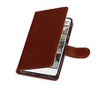 Nokia 7 Portemonnee hoesje booktype wallet case Bruin