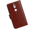 Nokia 7 Portemonnee hoesje booktype wallet case Bruin