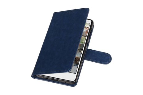 BAOHU Hoesje Geschikt voor Nokia 7 - Portemonnee hoesje booktype wallet case Donker Blauw