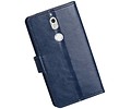 BAOHU Hoesje Geschikt voor Nokia 7 - Portemonnee hoesje booktype wallet case Donker Blauw