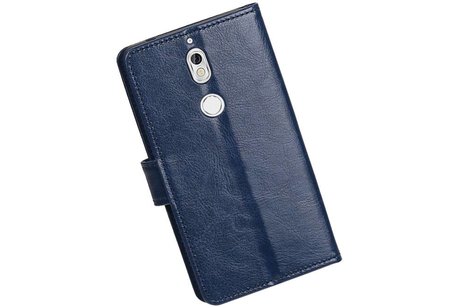 BAOHU Hoesje Geschikt voor Nokia 7 - Portemonnee hoesje booktype wallet case Donker Blauw